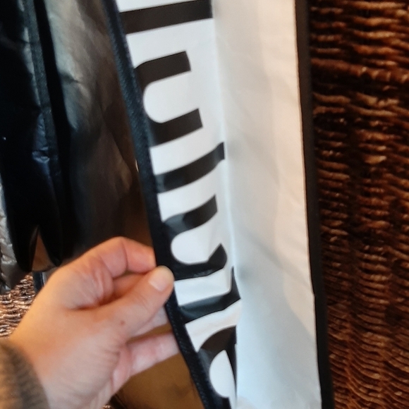 Lululemon Bundle Reusable Shopping Totes Gift Bags Black White Large Logo Gym - Picture 3 of 6